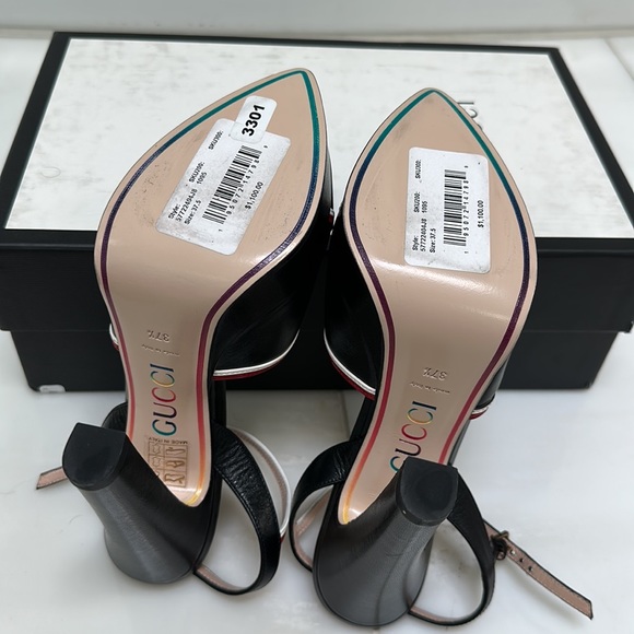 BRAND NEW AUTHENTIC GUCCI BLACK HIGH HEEL SHOES - Picture 5 of 9